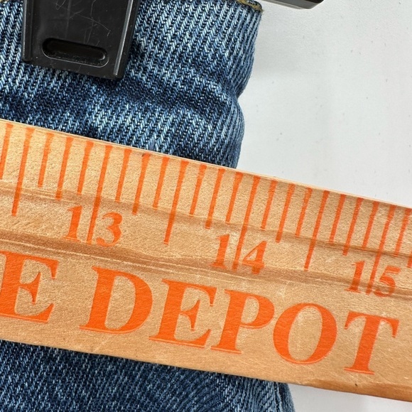 Y2K NWT TRIARCHY MOM highrise button relaxed tapered trendy stylish blue jean 27 - Picture 10 of 12